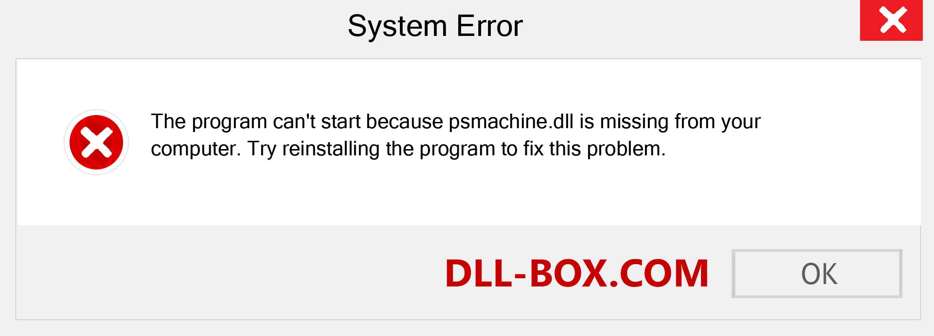  psmachine.dll file is missing?. Download for Windows 7, 8, 10 - Fix  psmachine dll Missing Error on Windows, photos, images